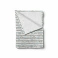 thumbnail image 2 of Rainbow Soft Flannel Fleece Throw Blanket, Doodle Rainbow Funny Raindrops with Clouds Stars on Greyscale Striped Background, Cozy Plush for Indoor and Outdoor Use, 70" x 90", Multicolor, by Ambesonne, 2 of 6