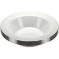 thumbnail image 3 of 14oz White Round Plastic Bowl with Silver Edge - Elegant Disposable Serving Bowl for Weddings, Parties, and Special Events - Durable, Reusable Tableware - Perfect for Catering and Buffets (120), 3 of 3