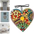 thumbnail image 2 of Large Mosaic Garden Heart Sculpture Decor Ornaments, Resin Colorful Love For Xxf, 2 of 5