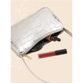 thumbnail image 4 of Women's Metallic Shoulder Bag PU Leather Handbag Top Handle Purse, 4 of 6