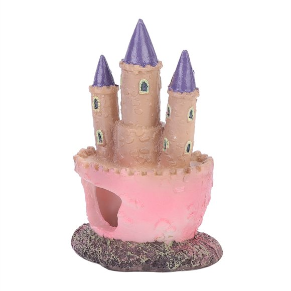 Gupbes Resin Cartoon Castle Shape Ornaments Landscape Decoration For Aquarium Fish Reptiles Tank,Fish Tank Cartoon Castle Decoration,Aquarium Cartoon Castle Decoration