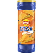 Lay's Stax Cheddar Flavor Potato Snack Chips, 5.5 Ounce Canister