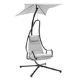 thumbnail image 4 of CorLiving Kingsley Steel Frame Outdoor Hammock Swing Chair with Cushioned Seat and Removable Canopy, Light Grey, 4 of 12