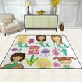 thumbnail image 3 of SKYSONIC Lightweight Soft Area Rugs Various Mermaids Floor Mat for Kids Playing Room Hardwood Floor Living Room 80x58 inchNursery Rugs, 3 of 6