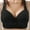 Black, variant on Sngxgn Wireless Bras for Women Comfort Full Coverage T-Shirt Bra Lightly Lined Push up Bra V-Neck Bralettes for Ladies(D,36)