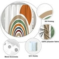 thumbnail image 5 of Mid Century Bohemian Bathroom Shower Curtain Colorful Stripes Arch Orange Sun Boho Shower Curtain with Plastic hookss Waterproof Fabric Polyester Shower Curtain Aesthetics Home Decor, 72x72 Inch, 5 of 6