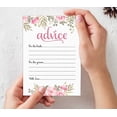 thumbnail image 5 of Inkdotpot Set Of 50 Advice For The Bride & Groom Floral Advice Cards Wedding Activity Game, Guestbook Alternative 5x7 inches, 5 of 8