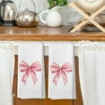 thumbnail image 2 of 2PCS Pink Bow Gifts Kitchen Dish Towels, Bows Lover Gifts for Women Wife Mom, Pink Preppy Bathroom Decor, Trendy Hand Towels Kitchen Tea Towels Decorations, 16x24inch, 2 of 6