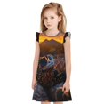thumbnail image 1 of Fotbe Lizard With Sunglasses Sunset Vestido de Dormir para Niñas de 3 a 10 Años, Mangas Cortas, Estilo Princesa, Pijama Camisón con Mangas Voladas-Medium, 1 of 6