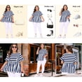 thumbnail image 4 of Agnes Orinda Women's Plus Size Stripe Tops Ruffle Short Sleeve Peplum Summer Casual Babydoll Blouse 2025 2X Red White, 4 of 7