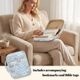 thumbnail image 3 of ZUXONGSY Blue Bow Heart Print Bible Cover for Women Portable Bible Holder Multifunctional Scripture Bag with Handle Christian Tote Bag for Daily Commuter, 3 of 7