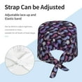 thumbnail image 3 of Scrub Caps Women Men, Dreamy Jellyfish Print Adjustable Working Caps, Turban Hat Cleaning Working Cap with Sweatband, Elastic Bandage Tie Back Nurse Cap, 3 of 5