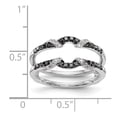 thumbnail image 7 of 14K White Gold Ring Band Wedding Diamond Round Black & Guard, 7 of 7
