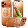 thumbnail image 1 of iPhone 17 Pro Max Case with Stand, Magnetic iPhone 17Pro Max Case Compatible with MagSafe, Desert Titanium 17 Pro Max Cover Slim Translucent Polished Phone Case for iPhone 17 Pro Max 6.9''-Rose Gold, 1 of 1
