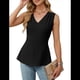 thumbnail image 3 of Camisetas de Tirantes de Verano para Mujer, Blusas Elegantes e Informales, Conjuntos de Trabajo, Camisetas Sin Mangas con Peplum, Negras, Talla XL, 3 of 9