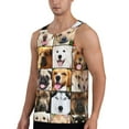 thumbnail image 2 of Pofeuu Collage of different dogs Print Men's Workout Tank Tops Sleeveless Muscle Gym Shirt Quick Dry -3X-Large, 2 of 7