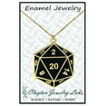 thumbnail image 6 of D20 Dice Double Sided Enamel Pendant Necklace | Clayton Jewelry Labs, 6 of 8