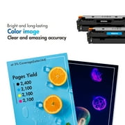 414A Toner Cartridge 4-Pack with Chip Compatible for 414A 414X Color LaserJet Pro MFP M479 M479fdw M479fdn M454 M454dn M454dw Enterprise MFP M480f (Black, Cyan, Magenta, Yellow)