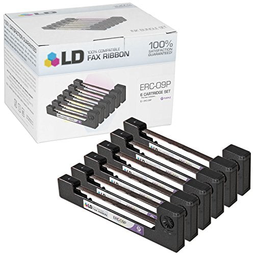 LD Compatible POS Ribbon Cartridge Replacement for Epson ERC-09P Purple, 6-Pack 