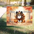 thumbnail image 4 of Happy Thanksgiving Papillon Turkey Costume Pumpkins Autumn Leaves Yard Sign Pap Butterfly Dog Lover Outdoor Home Lawn Garden Porch Decor - 13014, 4 of 5