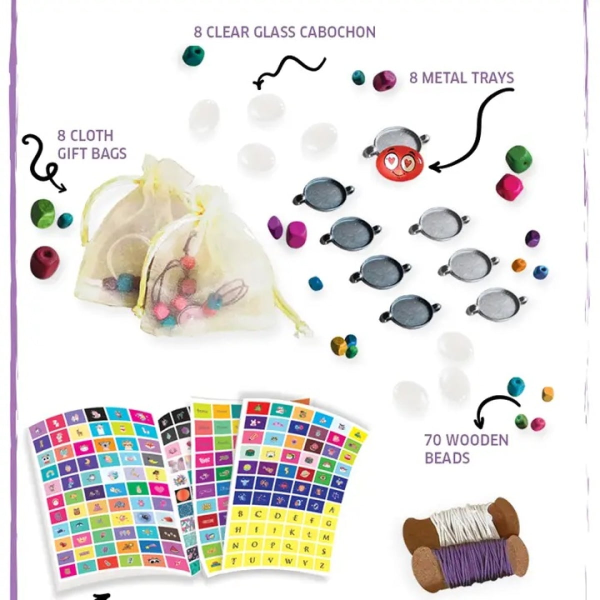 Design Your Own Bracelets DIY Jewelry Making Kit - 8 Personalized Bracelets 300+ Patterns Craft Kit for Kids Ages 7+
