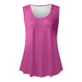 thumbnail image 4 of cocolona Womens Summer Tank Tops Crew Neck Sleeveless Loose Shirts Fashion Casual Solid Color T-shirt Blouse L, 4 of 6