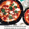 thumbnail image 3 of Qteclor Protector De Corteza De Pastel Ajustable, Herramientas Protectoras De Borde De Pastel, Cubierta Redonda De Silicona Para Hornear Pasteles, Pizza, Sin Bpa, Para Hornear En Fiestas Navideñas De, 3 of 4