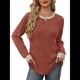 thumbnail image 2 of Camisas de Larga para Mujer, Suéteres, Conjuntos de Otoño, Bloques de Color, Ropa de Invierno, Elegantes, Informales, Suaves. Color Caramelo XL, 2 of 7