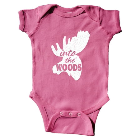 

Inktastic Moose Head Silhouette Into The Woods Gift Baby Boy or Baby Girl Bodysuit