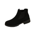 thumbnail image 2 of BRGZLK Chelsea Ankle Boots for Women Classic Versatile Slip-On Low Chunky Heel Comfortable Short Booties Easy On Commute Work Shoes with Side Zipper Black 39, 2 of 8