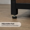 thumbnail image 5 of Tcbosik Industrial Storage Bookcase, Wood Display Rack with 2 Drawers, Freestanding Shelf Units with Metal Frame, Bookshelf with 3 Open Shelves for Home Office Living Room Bedroom, Rustic Brown, 5 of 10