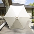 thumbnail image 3 of Astella 98" Natural Solid Print Hexagon Market Patio Umbrella, 3 of 9