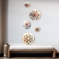 thumbnail image 3 of Designart "Sacred Geometry In Vintage Color Tones III" Modern Geometric Metal Wall Art Set of 5 Piece, 3 of 5