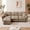 Brown, variant on MIKIBAMA 76.3" Chenille Cloud Loveseat Sofa, 2-Seat Modular Sectional Couch for Living Room, Apartment, Office, Cream Beige