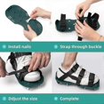 thumbnail image 2 of Lawn Aerator Shoes with Adjustable Strap and Spikes for Grass Aerating (Green), 2 of 5