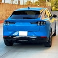 thumbnail image 2 of Ikon Motorsports Trunk Spoiler Compatible With 2021-2026 Ford Mustang Mach-E, Painted #AE Grabber Blue Metallic ABS Plastic R Style Rear Hatchback Deck Lip Mid Wing, 2 of 7