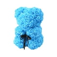 thumbnail image 1 of Rosa del Día de San Valentín, regalos del Día de San Valentín para ella, flores artificiales, oso, decoración del Día de San Valentín para esposa y , Azul, 1 of 8