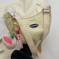 thumbnail image 1 of Bolso bandolera para mujer Bolsos para axilas de lona para mujer Color sólido Ocio con colgante FLhrweasw Nuevo, 1 of 9
