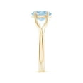 thumbnail image 3 of Angara Natural 1.5 Ct. Aquamarine Solitaire Ring in 14K Yellow Gold for Women (Ring Size: 10), 3 of 10