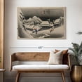 thumbnail image 3 of Elephant Stock Evening Snow At Kambara Wall Art - Horizontal Canvas Wall Art - Living Room Wall Decor - Nature Canvas - Gray And Black Decor By Utagawa Hiroshige - 48" x 32", 3 of 7
