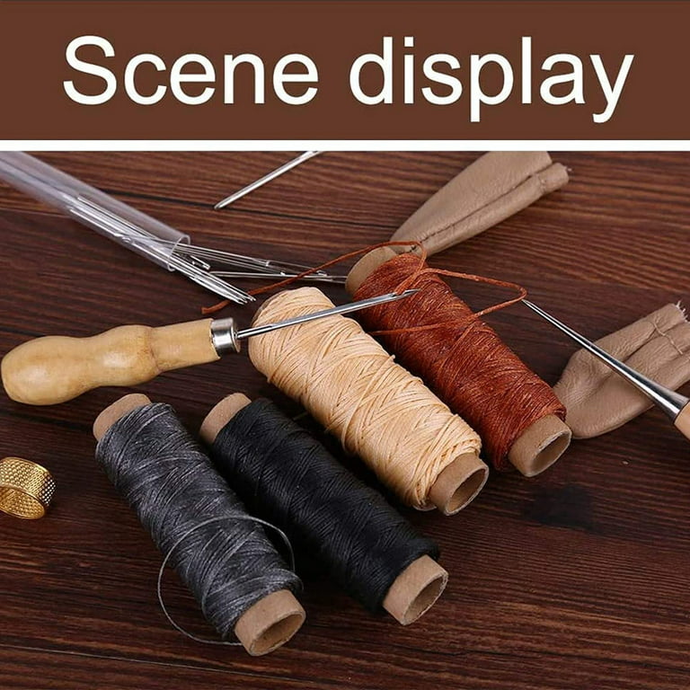 Leather Sewing Upholstery Repair Kit With Sewing Awl, Seam Ripper, Leather  Hand Sewing Stitching Needles, Sewing Thread, Craft Tool Kit 