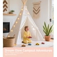 thumbnail image 2 of Carpa tipi Pequeña Paloma con Luces Estrelladas, Tapete y Bolsillos, 2 of 8