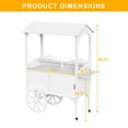 thumbnail image 4 of Candy Cart with Wheels for Party，Wood Dessert Cart with Storage Cabinet, 4 of 7