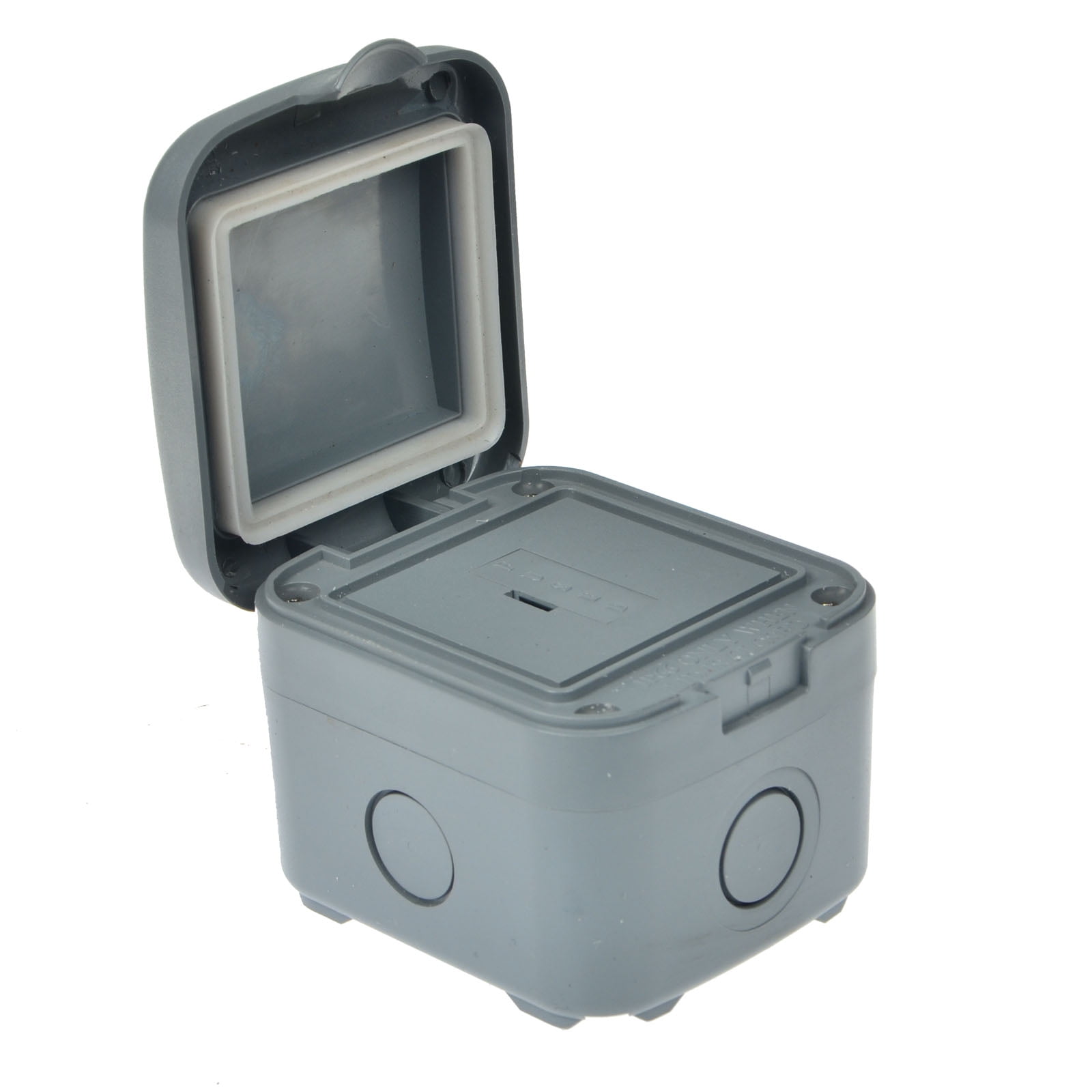 GREENCYCLE 4PC Storm Weatherproof 125VAC 15A Fused Protection Unit Outdoor Use 4-Pole Junction Box with 20mm Cable Gland IP66 Rated