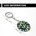 thumbnail image 3 of Naloa Tropical Fruit Print Round Keychain Keychain Key Ring, Key Tag, Key Chain Bulk for Gift Accessories (Round), 3 of 7