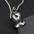 thumbnail image 4 of Qarigey Colgante Nueva campana Colgantes de esqueleto Fresco Exquisito Cadena pulida Accesorios Acero inoxidable Larga duración Mujeres Hombres Accesorios de disfraces Qarigey AP016599-00, 4 of 6