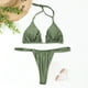thumbnail image 4 of Traje de baño de dos piezas para mujer, cintura alta, Halter, sólido, Sexy, sin mangas, traje de baño de verano Hugtrwg Para estrenar, 4 of 8