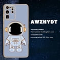 thumbnail image 4 of Galaxy S20 Ultra Case for Astronaut Stand,  for 6D Electroplated Galaxy S20 Ultra 4G/5G Phone Case,Soft TPU Protective Shockproof Flexible Samsung S20 Ultra Case 6.9 inch,Blue, 4 of 12