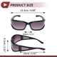 thumbnail image 4 of Gafas de sol para motocicleta Unique Bargains, lentes oscuros grises, marco negro, tri-acetato de celulosa, PC UV400, 4 of 6
