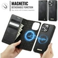 thumbnail image 3 of Compatible con Funda Billetera Desmontable para iPhone 16 Pro Compatible con Magsafe, Soporte para Tarjetero con Bloqueo RFID y Tapa de Cuero PU 2 en 1 Funda Magnética a prueba de Golpes, 3 of 9
